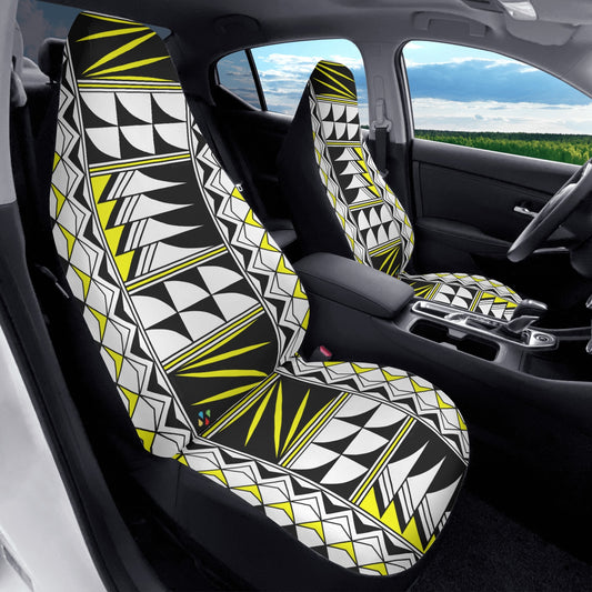 Feather Blessings in Yellow Auto Seat Covers