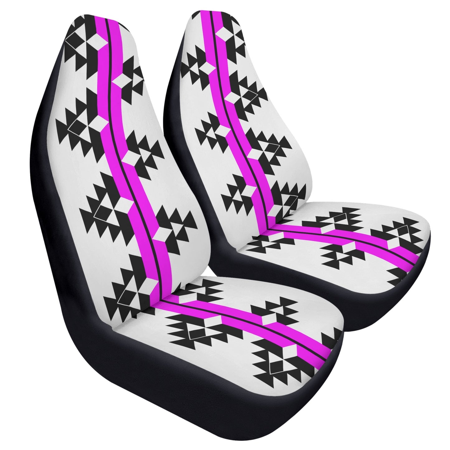 Native Woven Stories in Pink Auto Seat Covers