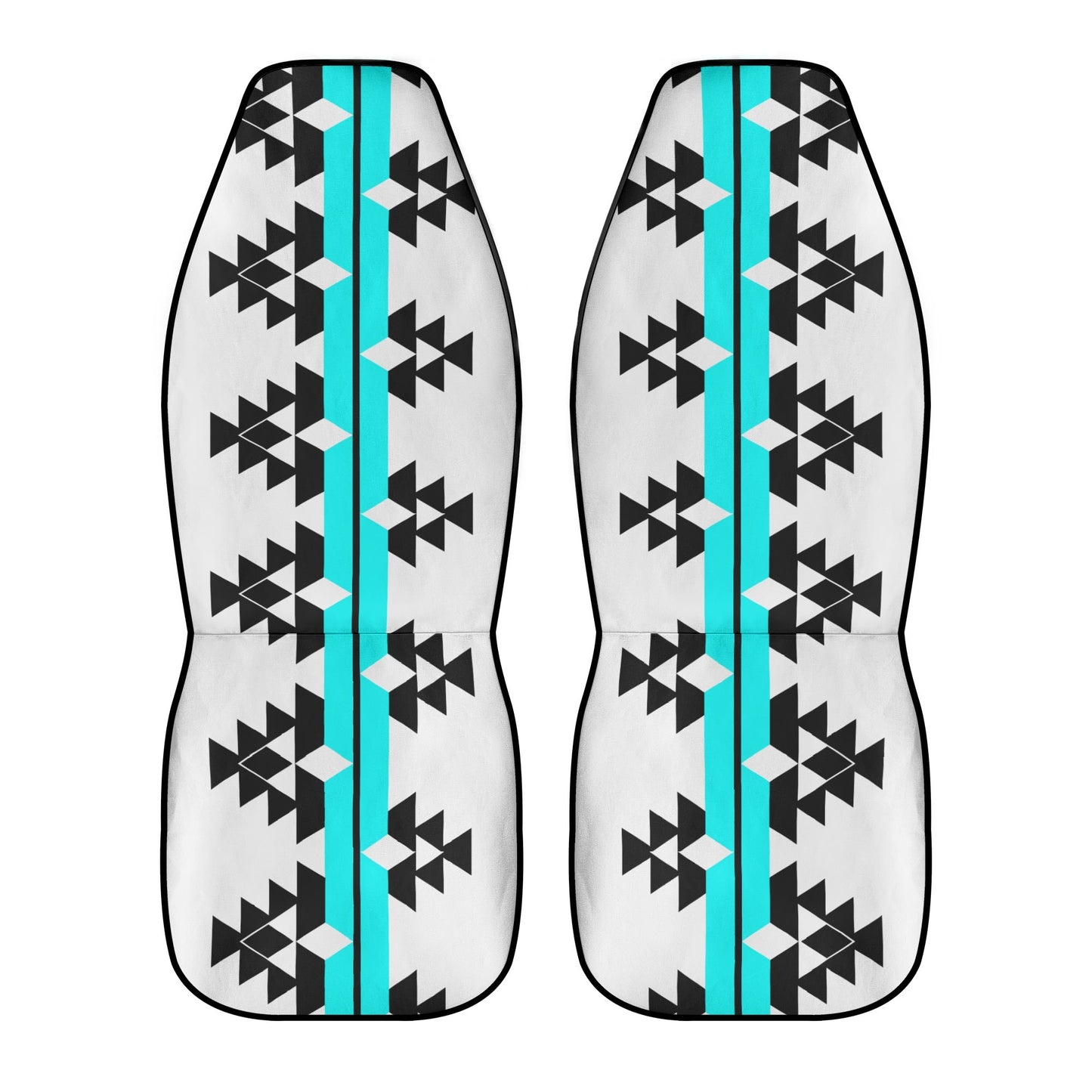 Native Woven Stories in Turquoise Auto Seat Covers