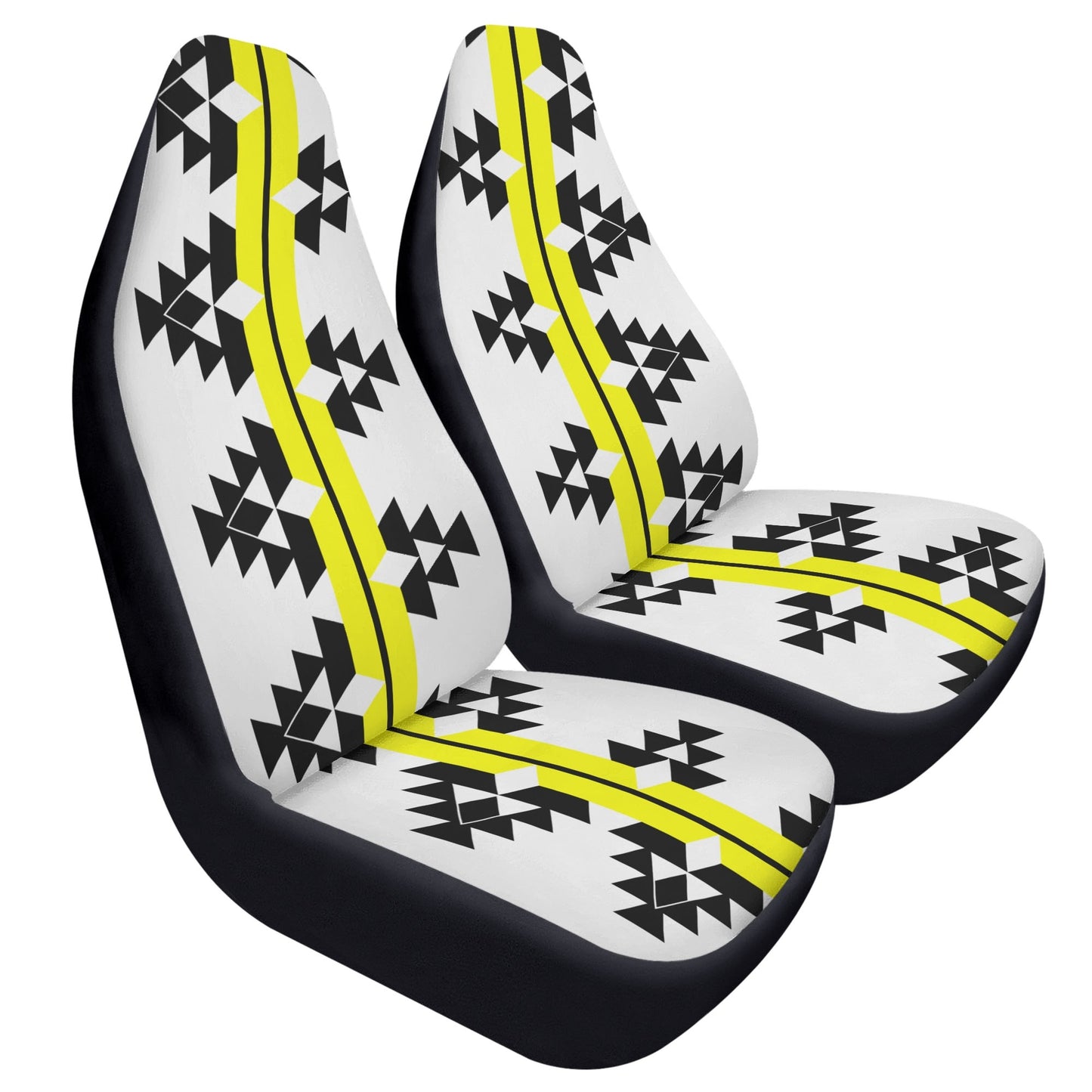Native Woven Stories in Yellow Auto Seat Covers