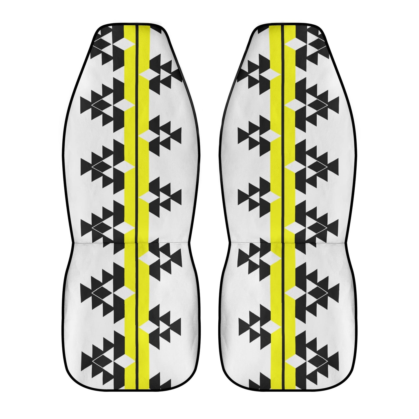 Native Woven Stories in Yellow Auto Seat Covers