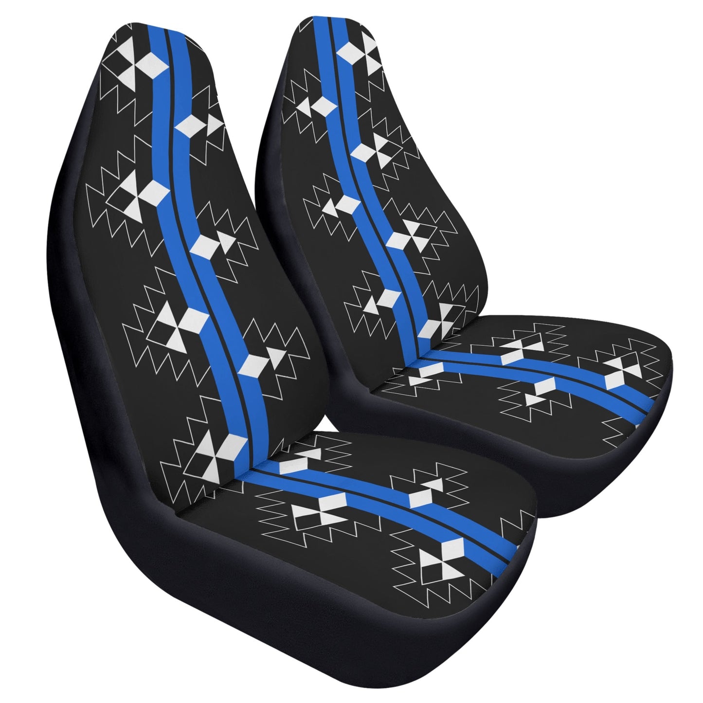 Native Woven Stories in Blue Auto Seat Covers