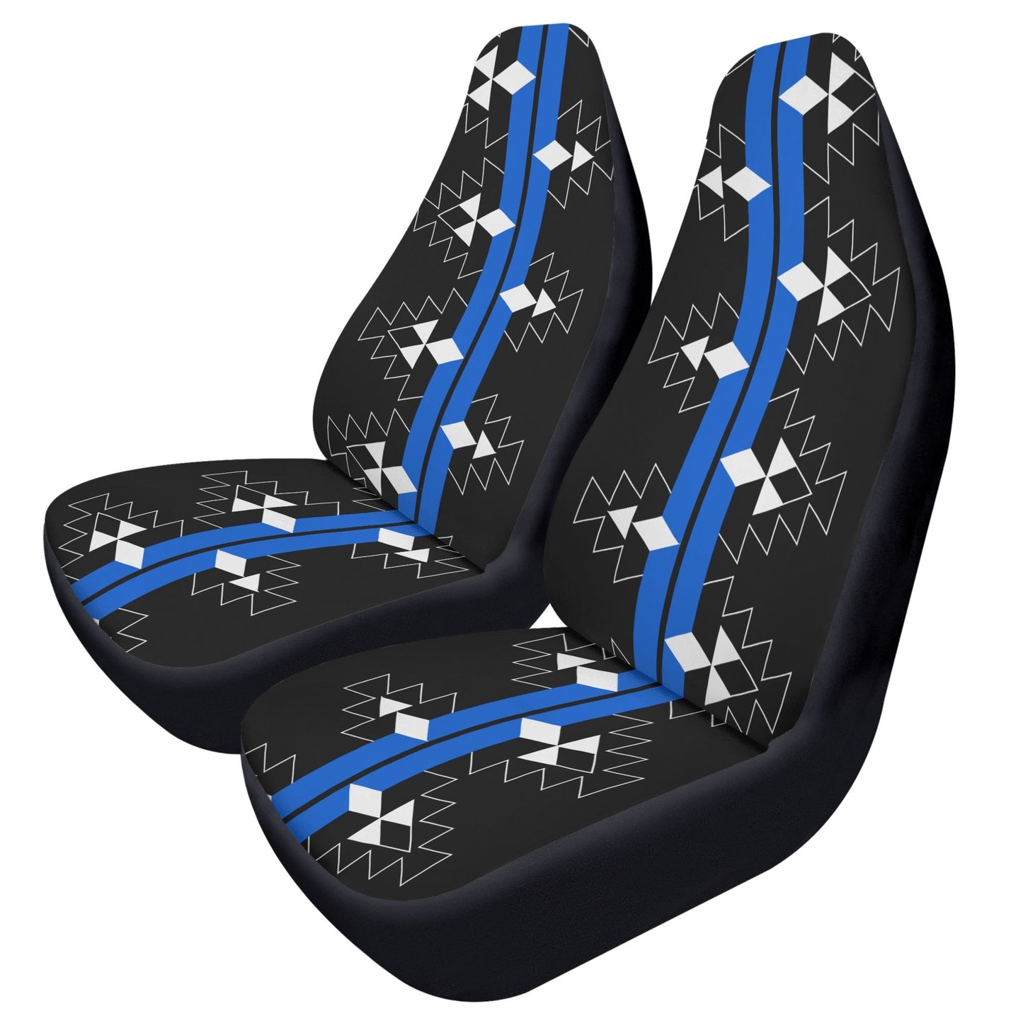 Native Woven Stories in Blue Auto Seat Covers