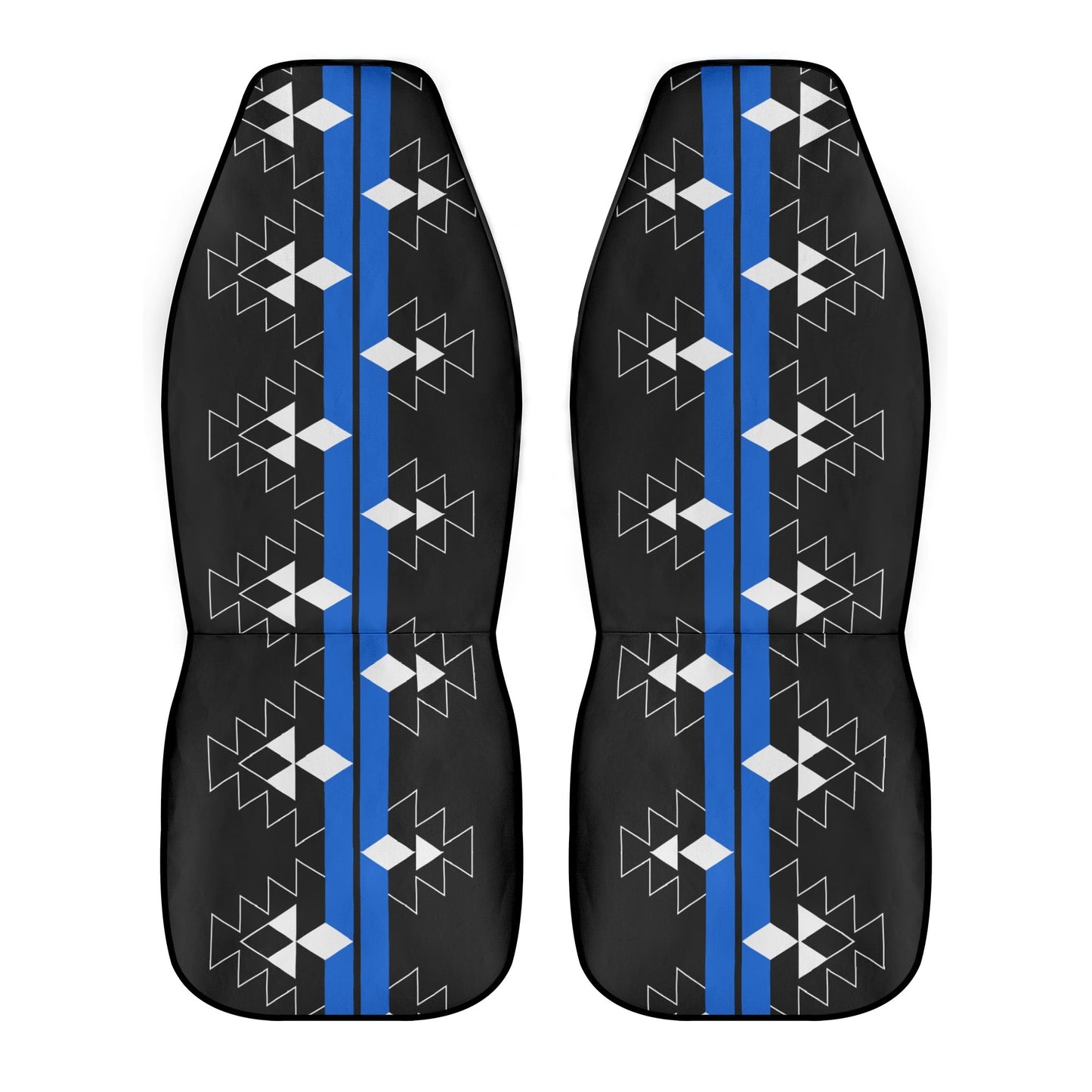 Native Woven Stories in Blue Auto Seat Covers