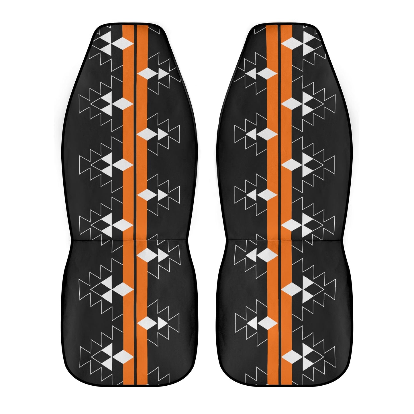 Native Woven Stories in Orange Auto Seat Covers