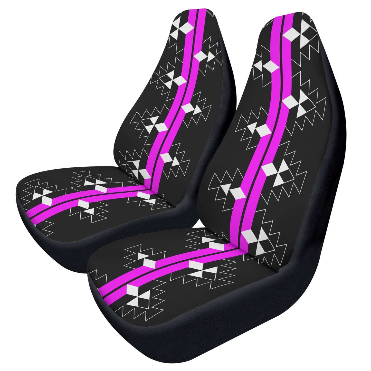 Native Woven Stories in Pink Auto Seat Covers
