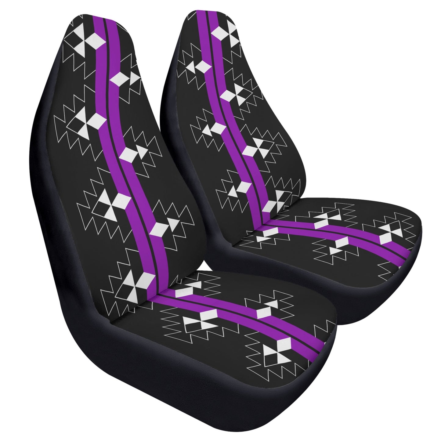 Native Woven Stories in Purple Auto Seat Covers