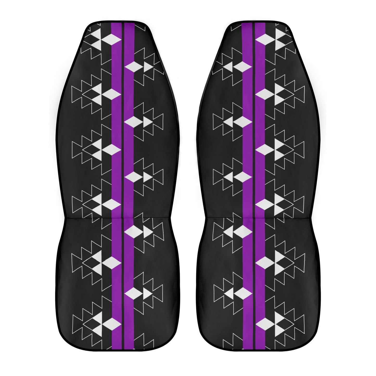 Native Woven Stories in Purple Auto Seat Covers