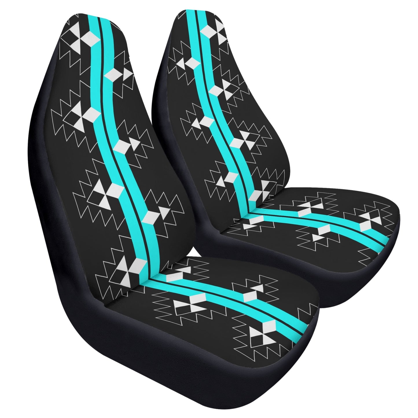Native Woven Stories in Turquoise Auto Seat Covers