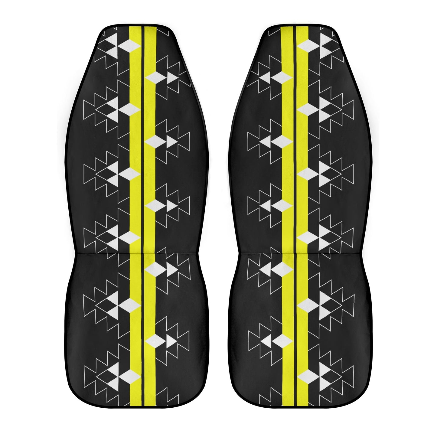 Native Woven Stories in Yellow Auto Seat Covers