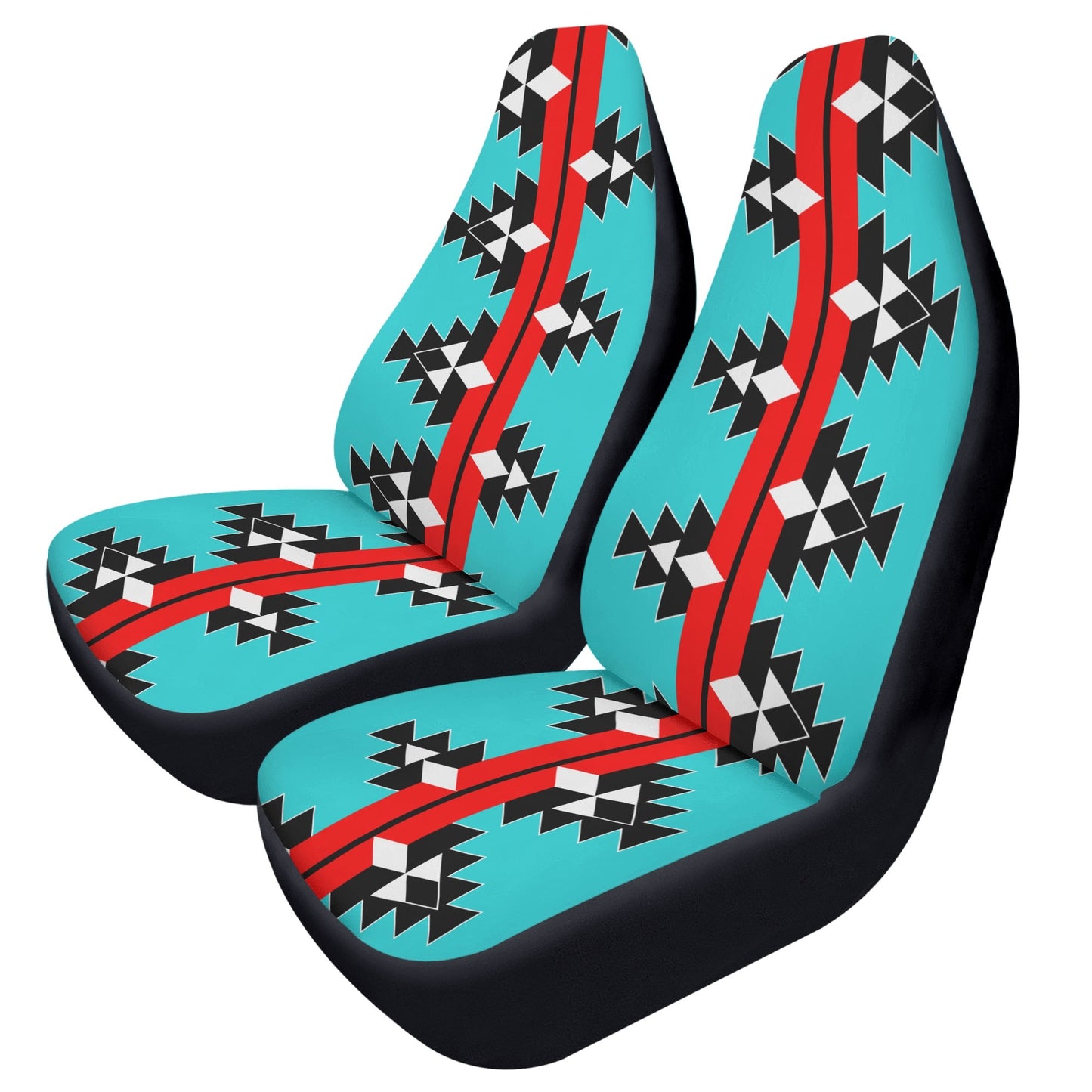 Native Woven Stories - Red/Turquoise - Auto Seat Covers