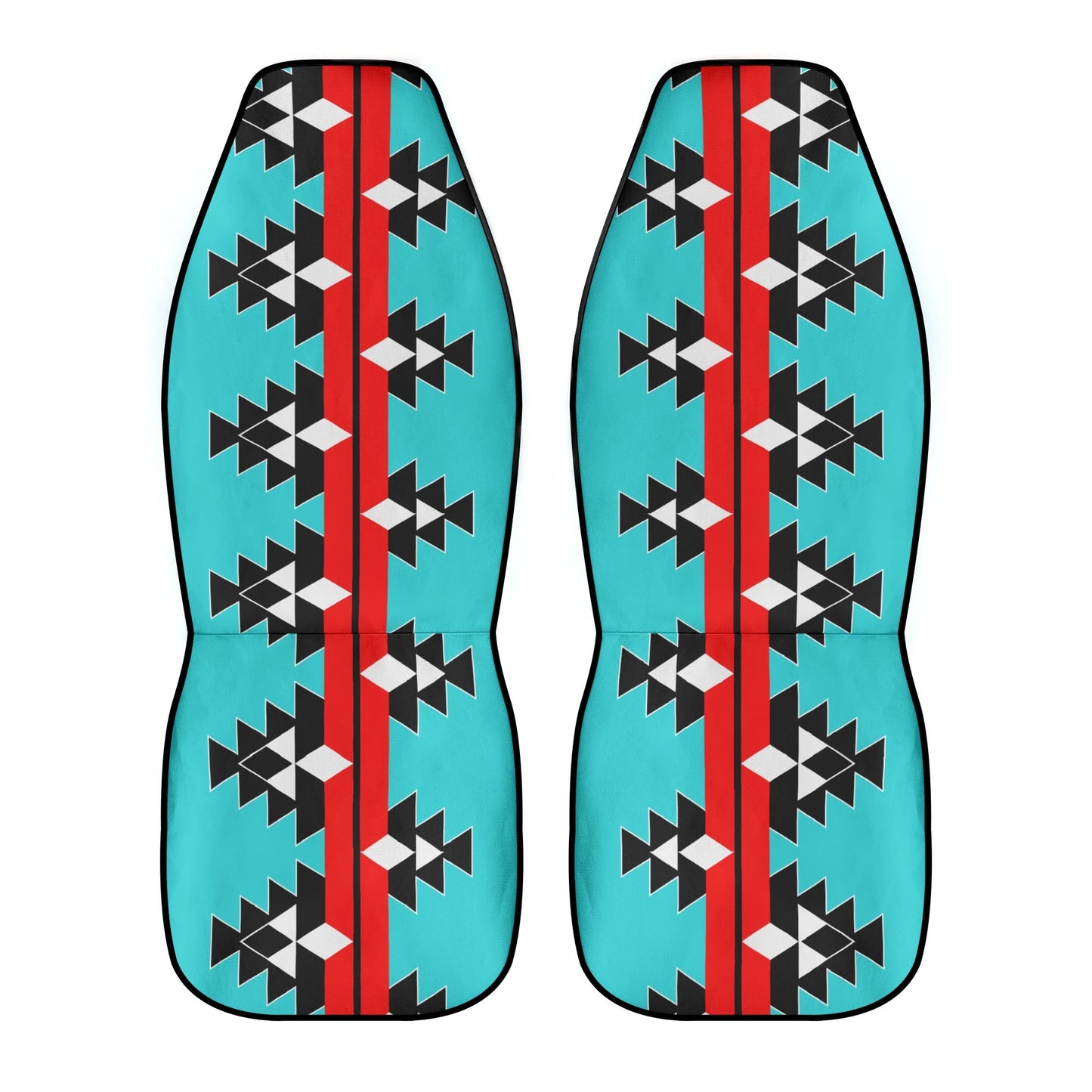 Native Woven Stories - Red/Turquoise - Auto Seat Covers