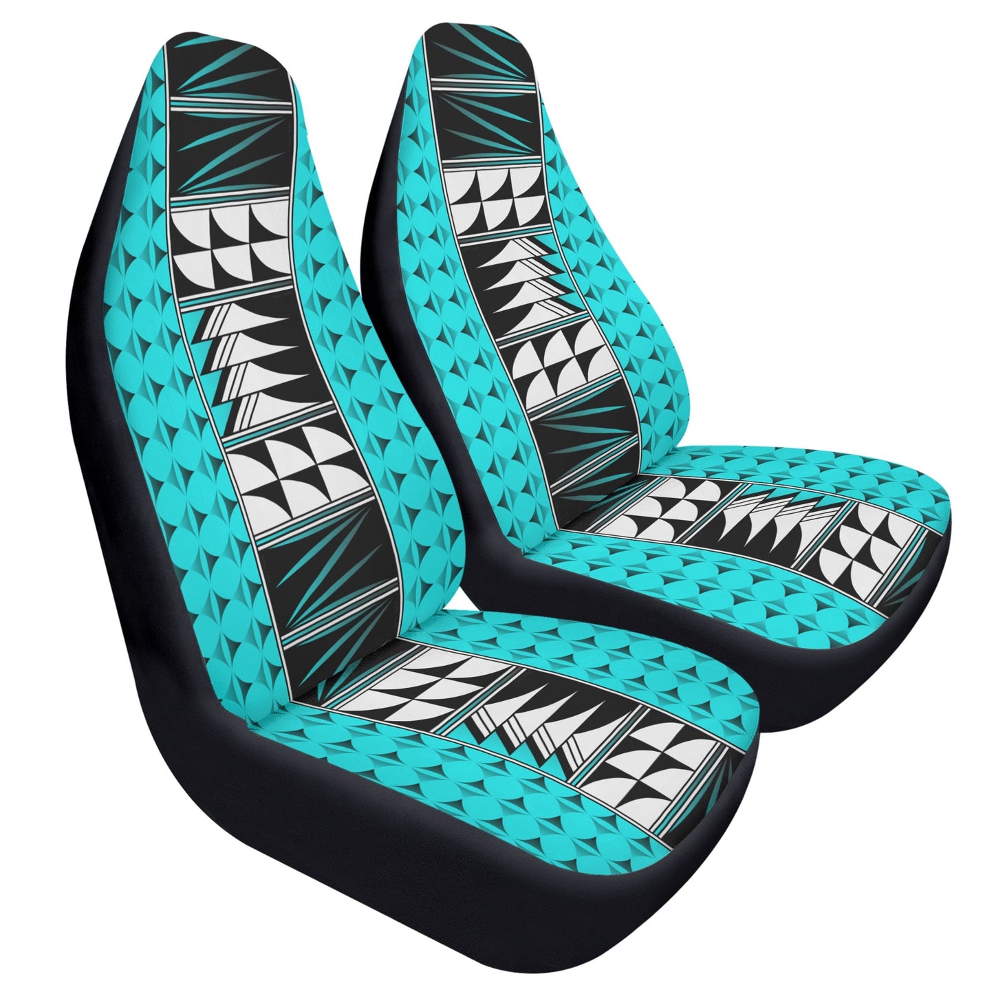 Feather Blessings on Turquoise Auto Seat Covers