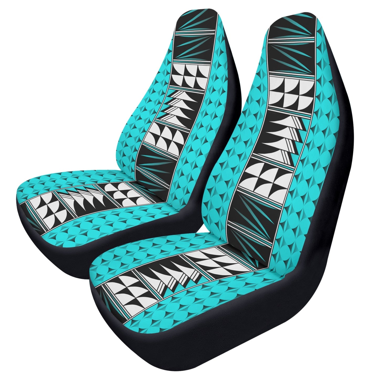 Feather Blessings on Turquoise Auto Seat Covers