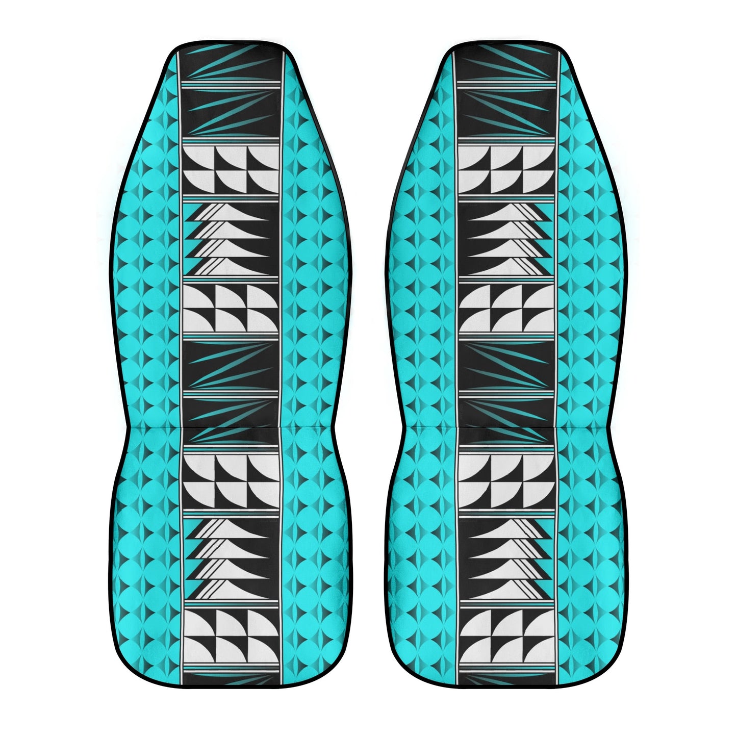 Feather Blessings on Turquoise Auto Seat Covers