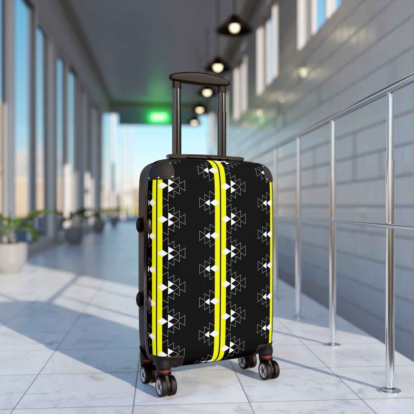 Yellow Native Woven Stories Suitcases