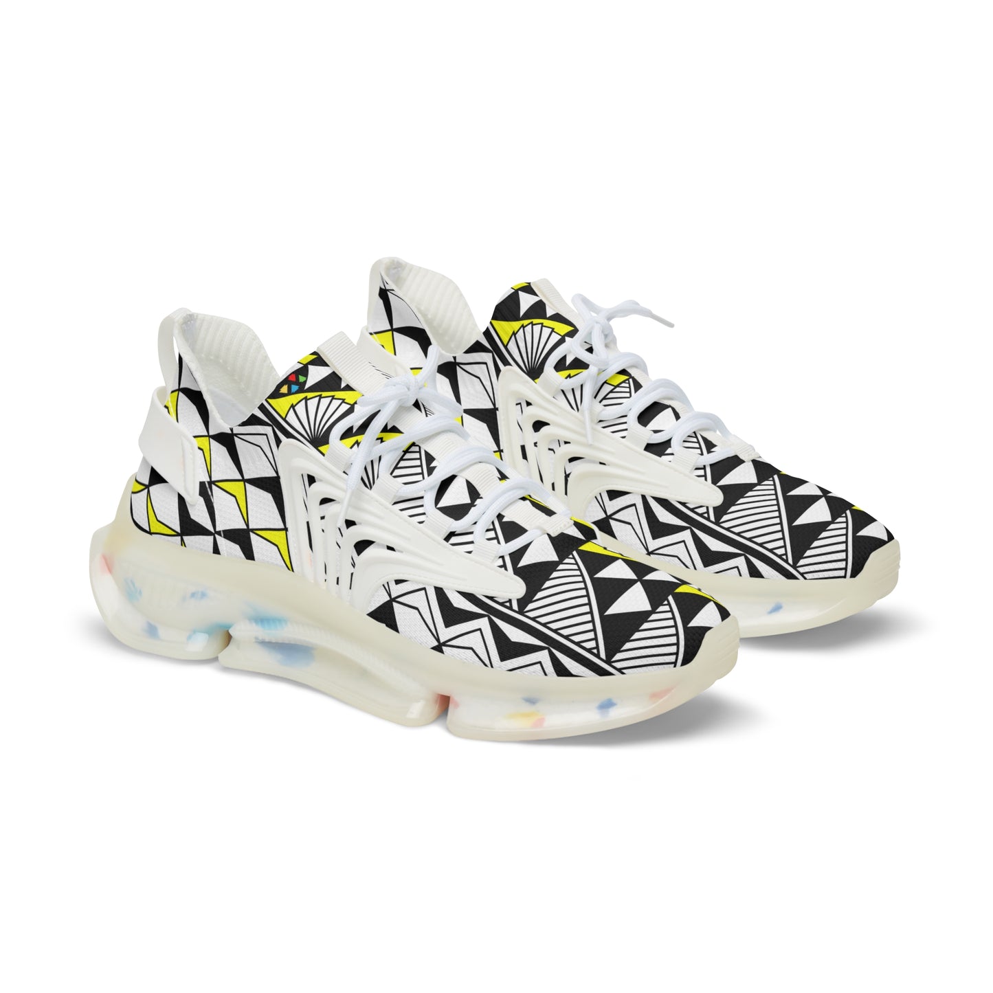 Sun and Rain in Yellow Men's Mesh Sneakers