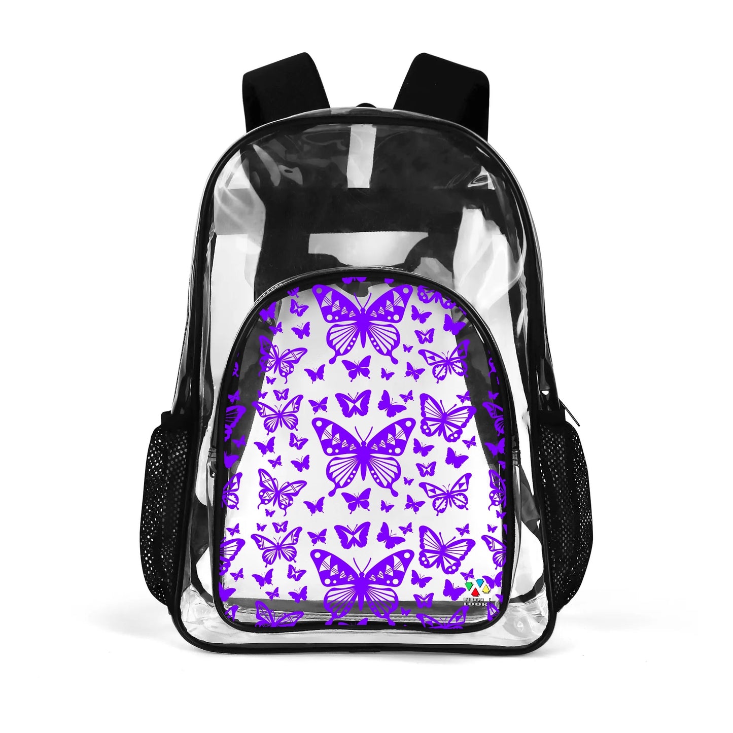 Butterfly Dance in Purple Transparent Backpack