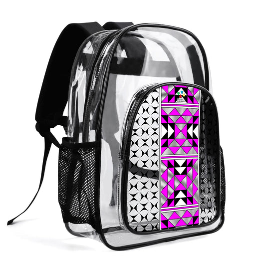 Sacred Mountains in Pink Transparent Backpack