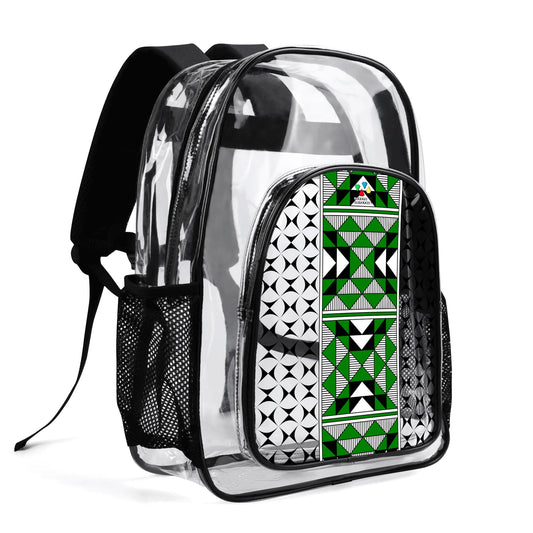 Sacred Mountains in Green Transparent Backpack