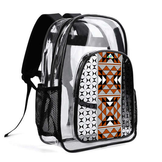 Sacred Mountains in Rust Transparent Backpack