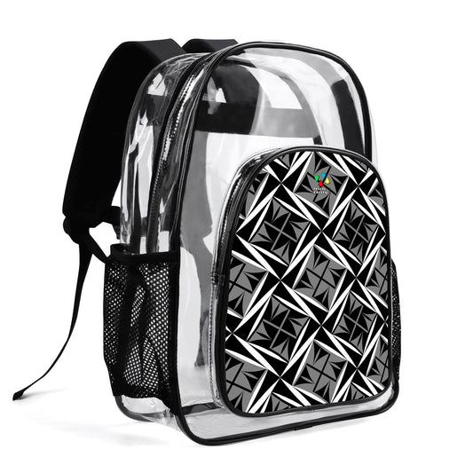 Sacred Winds in Gray Transparent Backpack