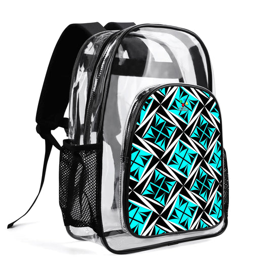 Sacred Winds in Turquoise Transparent Backpack