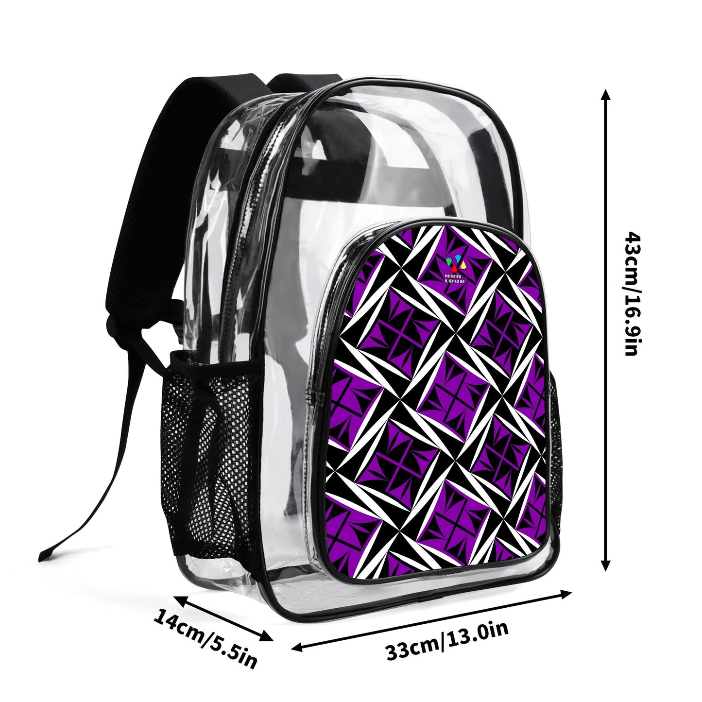 Sacred Winds in Purple Transparent Backpack