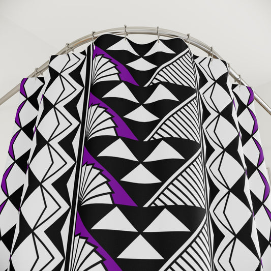 Purple Sun and Rain Shower Curtains