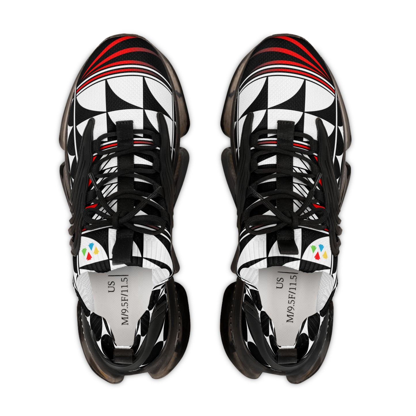 Feather Blessing in Red Men's Mesh Sneakers