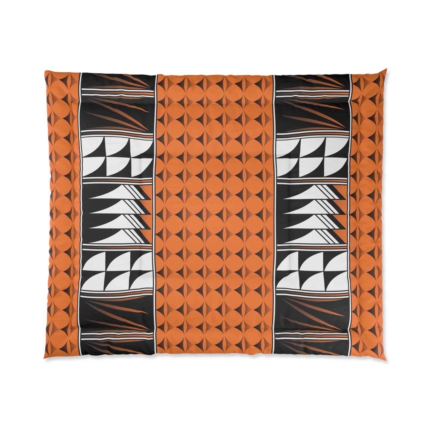 Southwest Feather Blessing on Light Orange Comforter