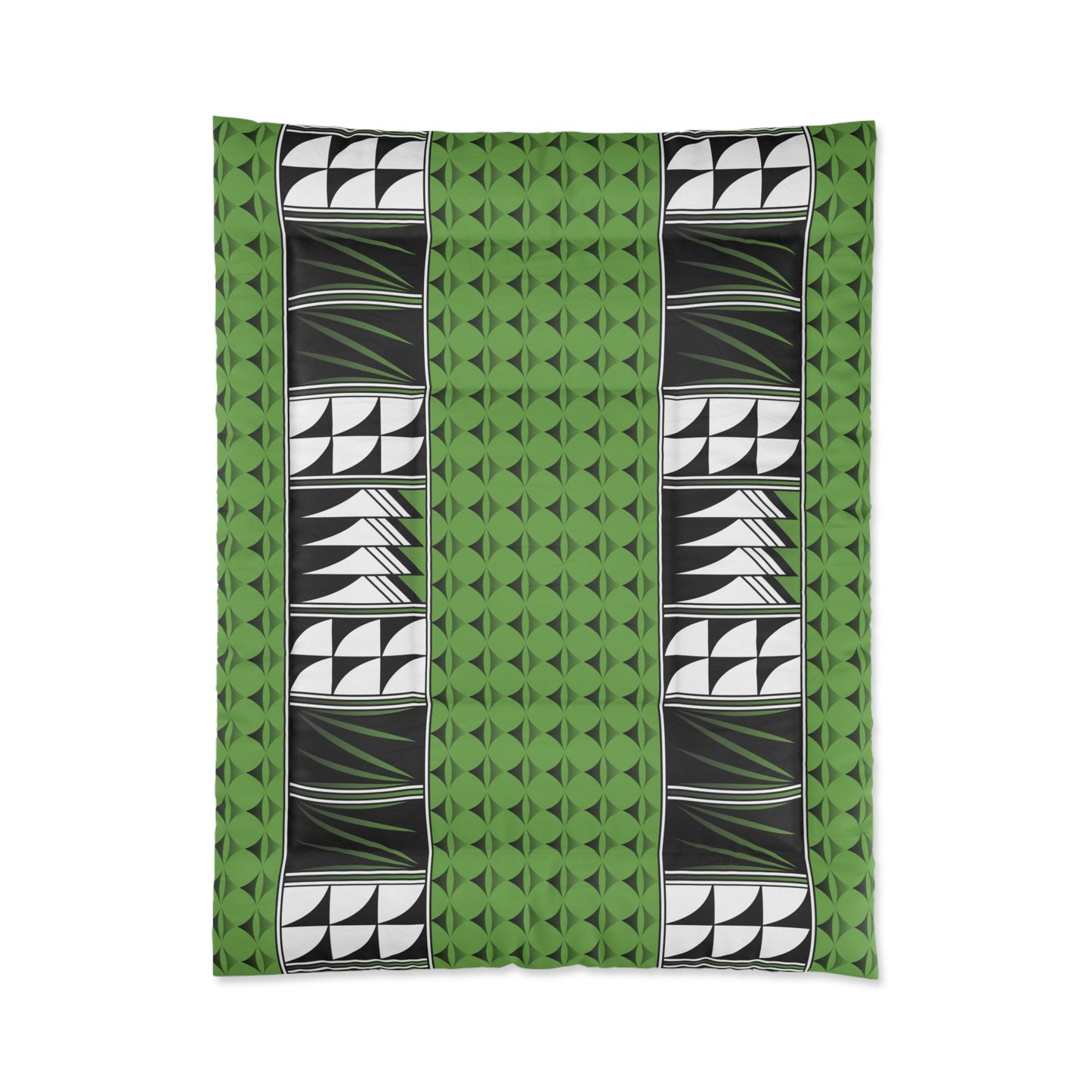 Southwest Feather Blessing on Green Comforter