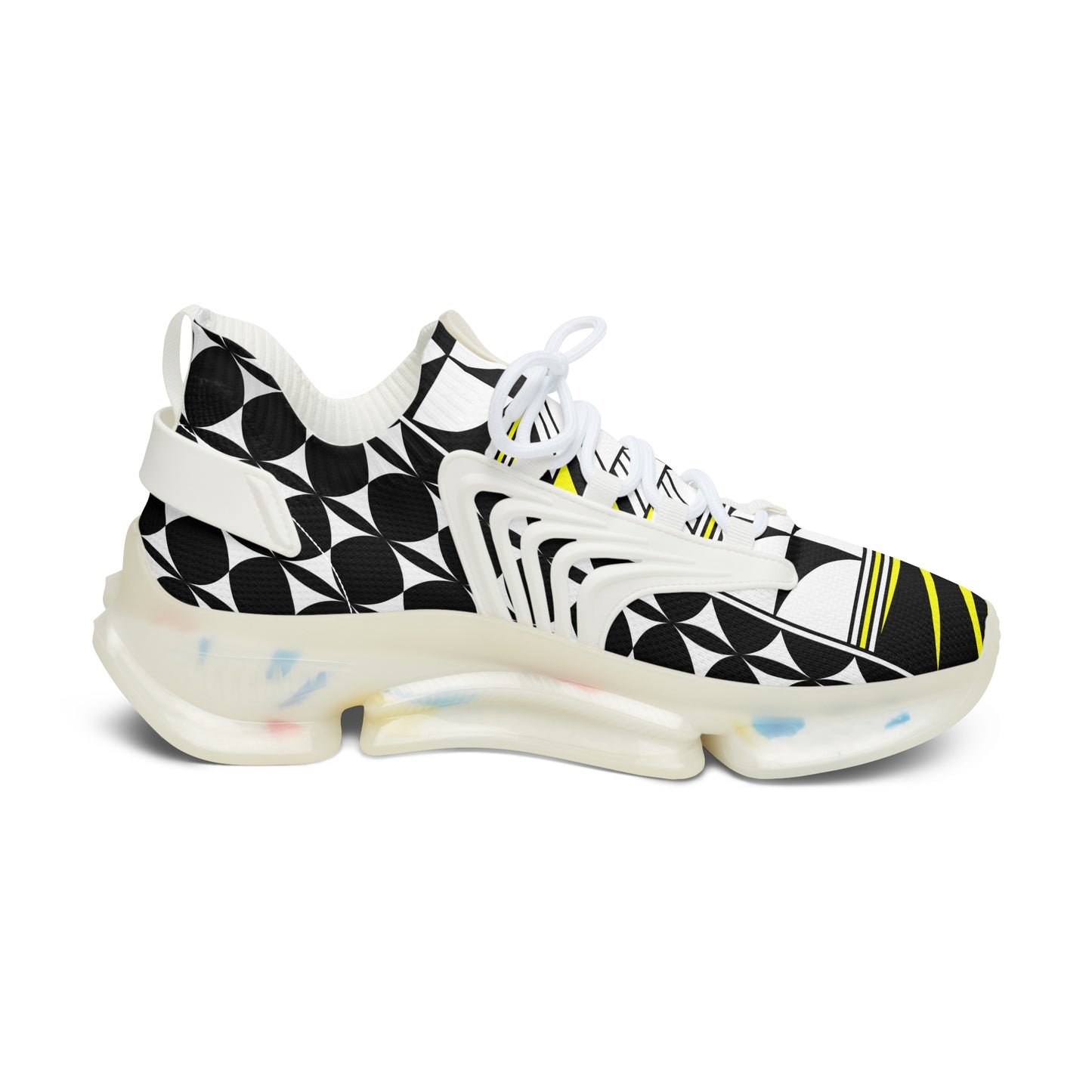 Feather Blessing in Yellow Women's Mesh Sneakers