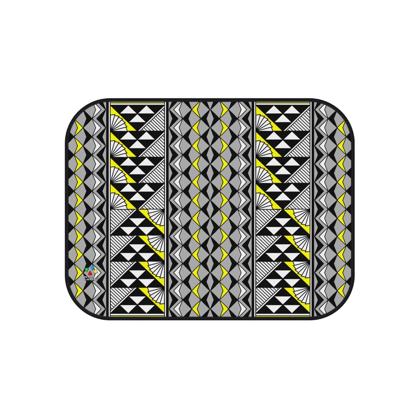 Sun and Rain in Yellow Car Mats (Set of 4)