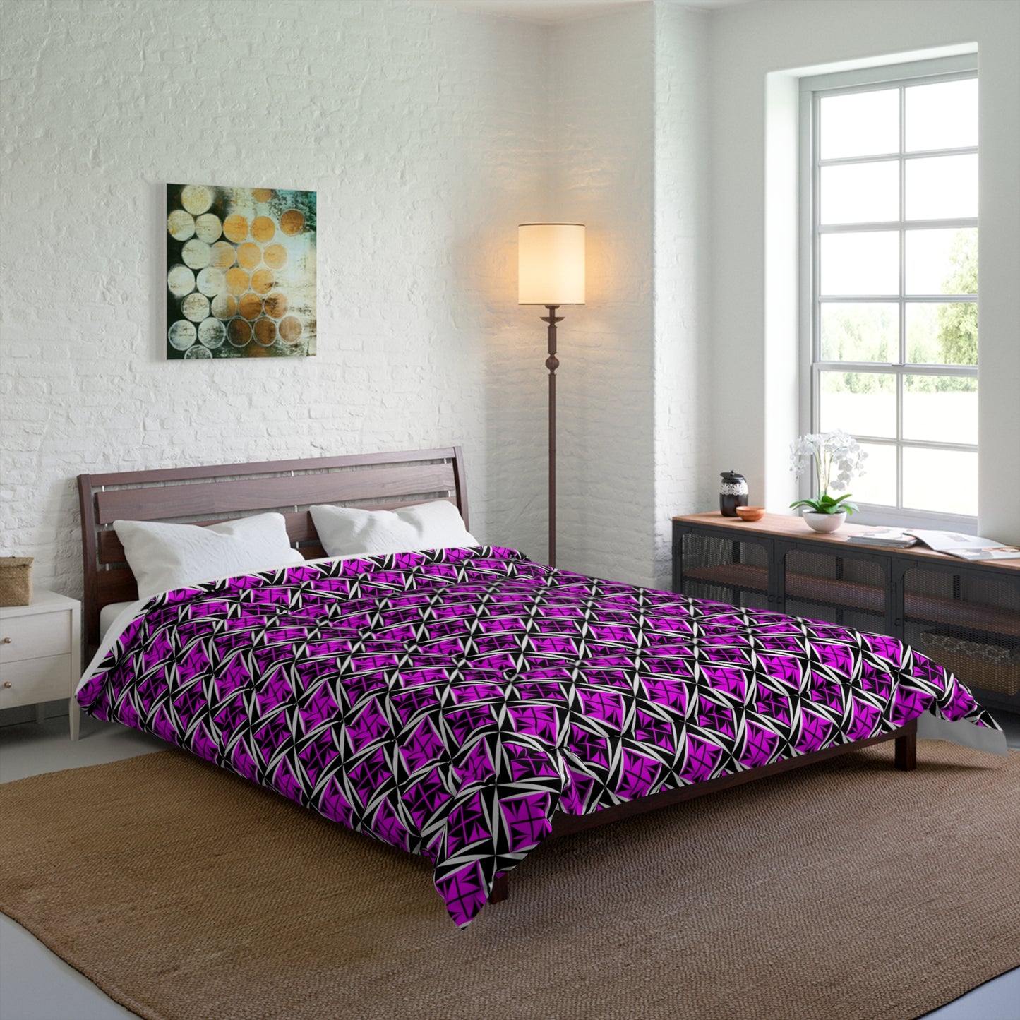 Sacred Winds in Pink Comforter