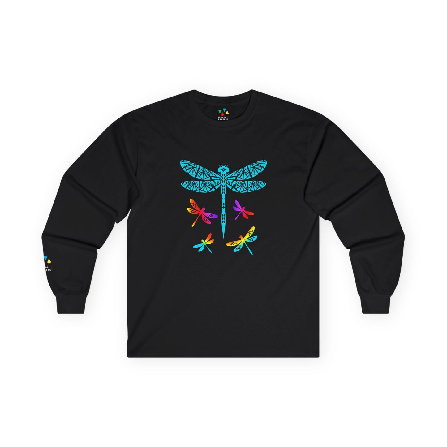 Rainbow Native Dragonfly Unisex Long Sleeve Tee