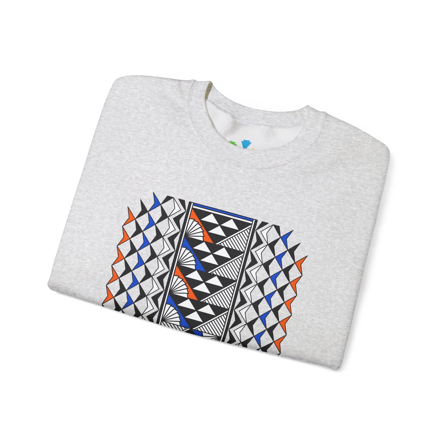 Sun and Rain in Blue/Orange Unisex Sweatshirt