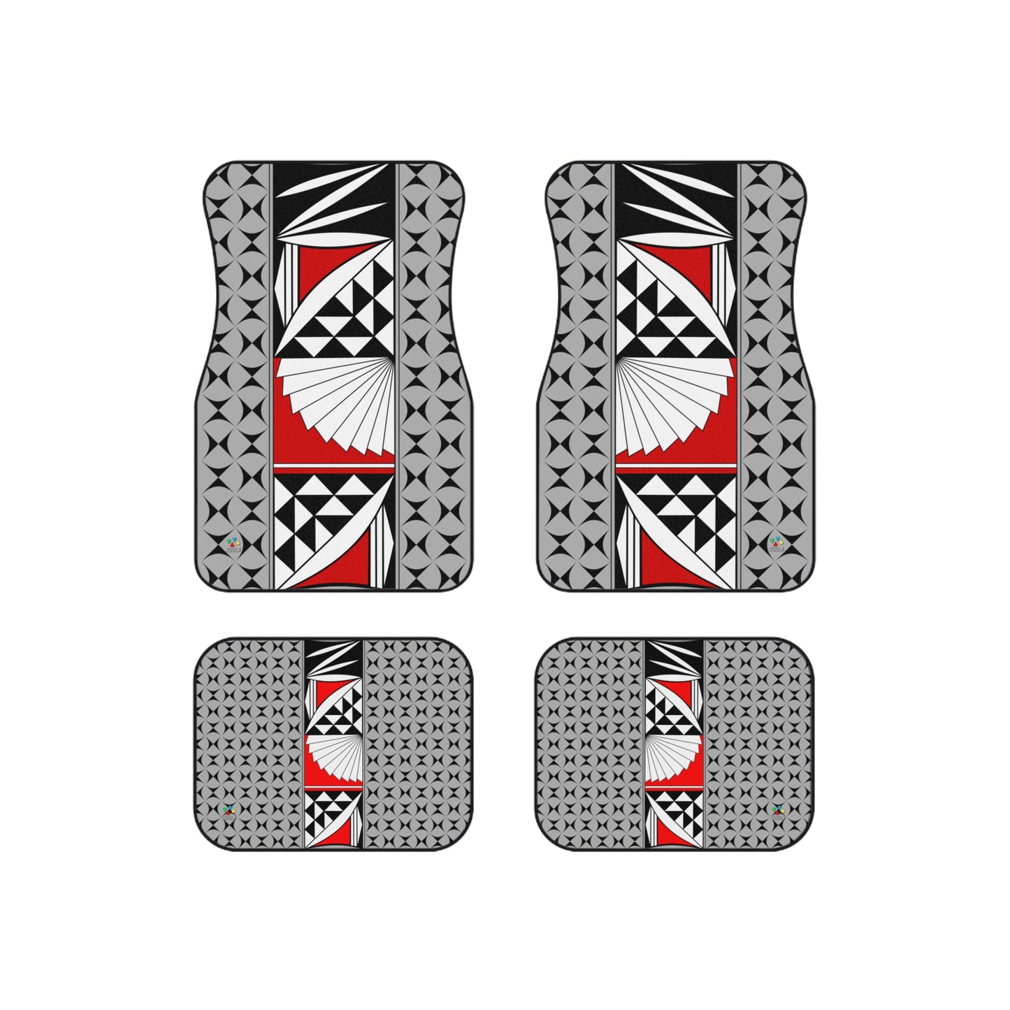 Southwest Sunrise in Red Car Mats (Set of 4)