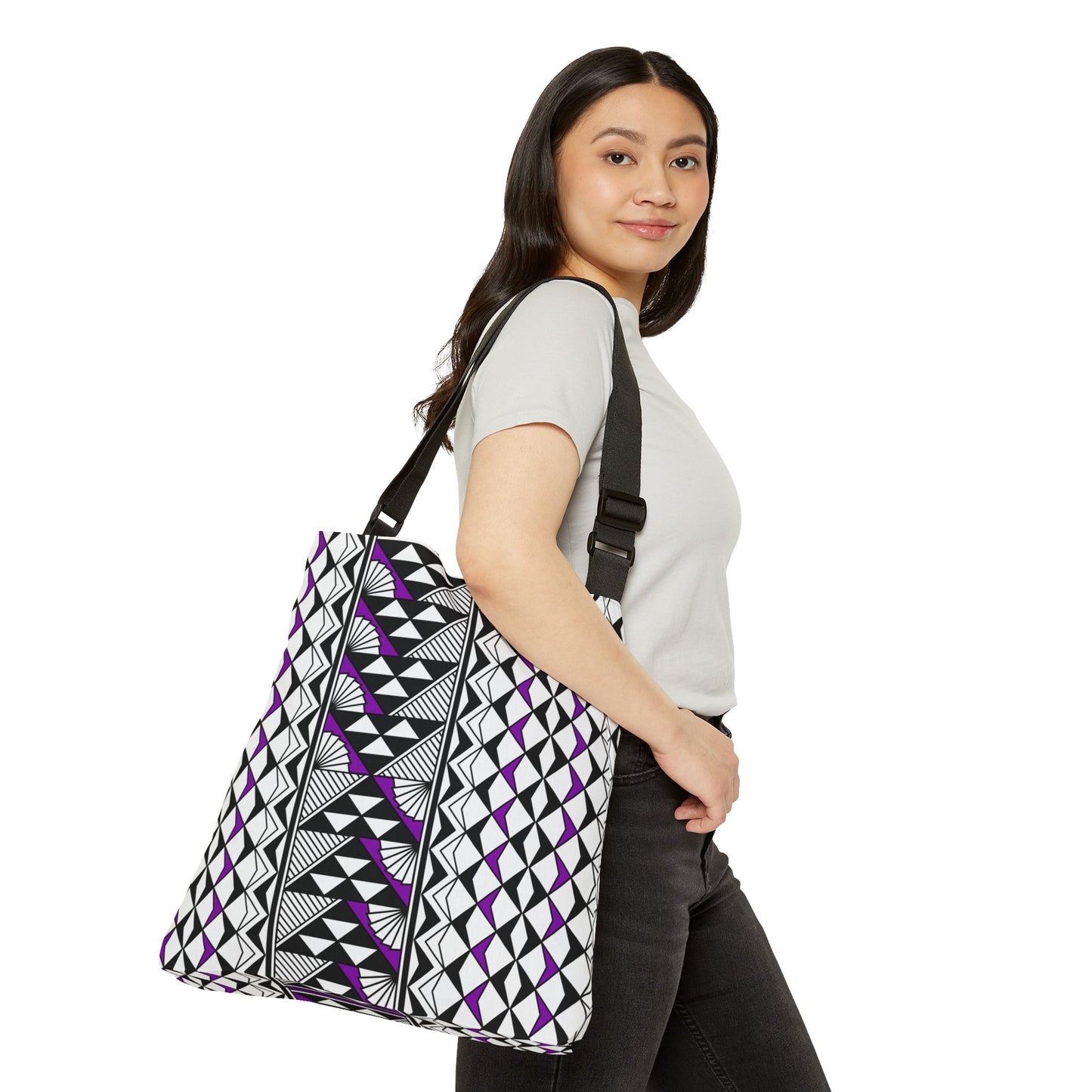 Purple Native Sun and Rain Adjustable Tote Bag