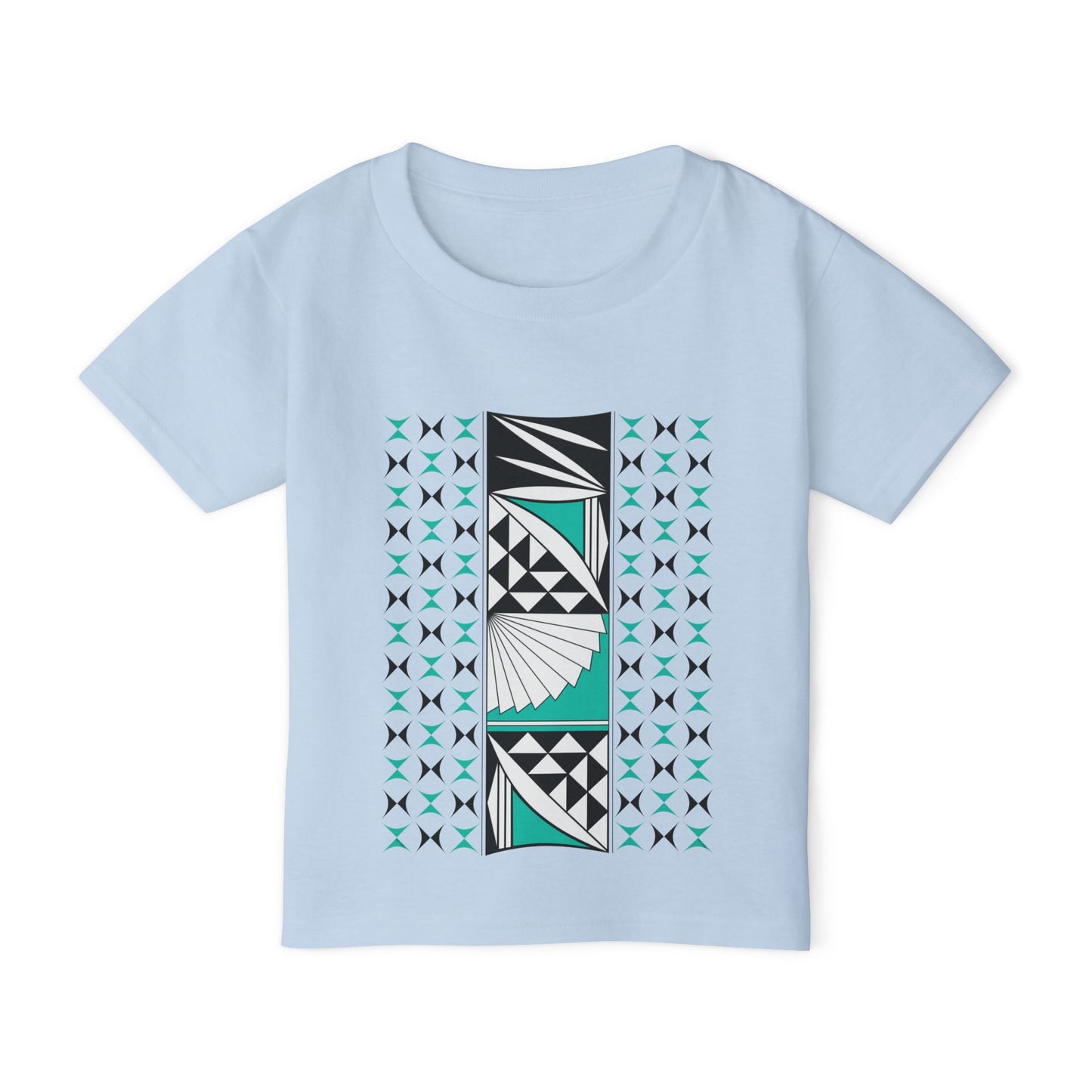 Aqua Southwest Sunrise Toddler T-Shirt - Modern Geometric Design