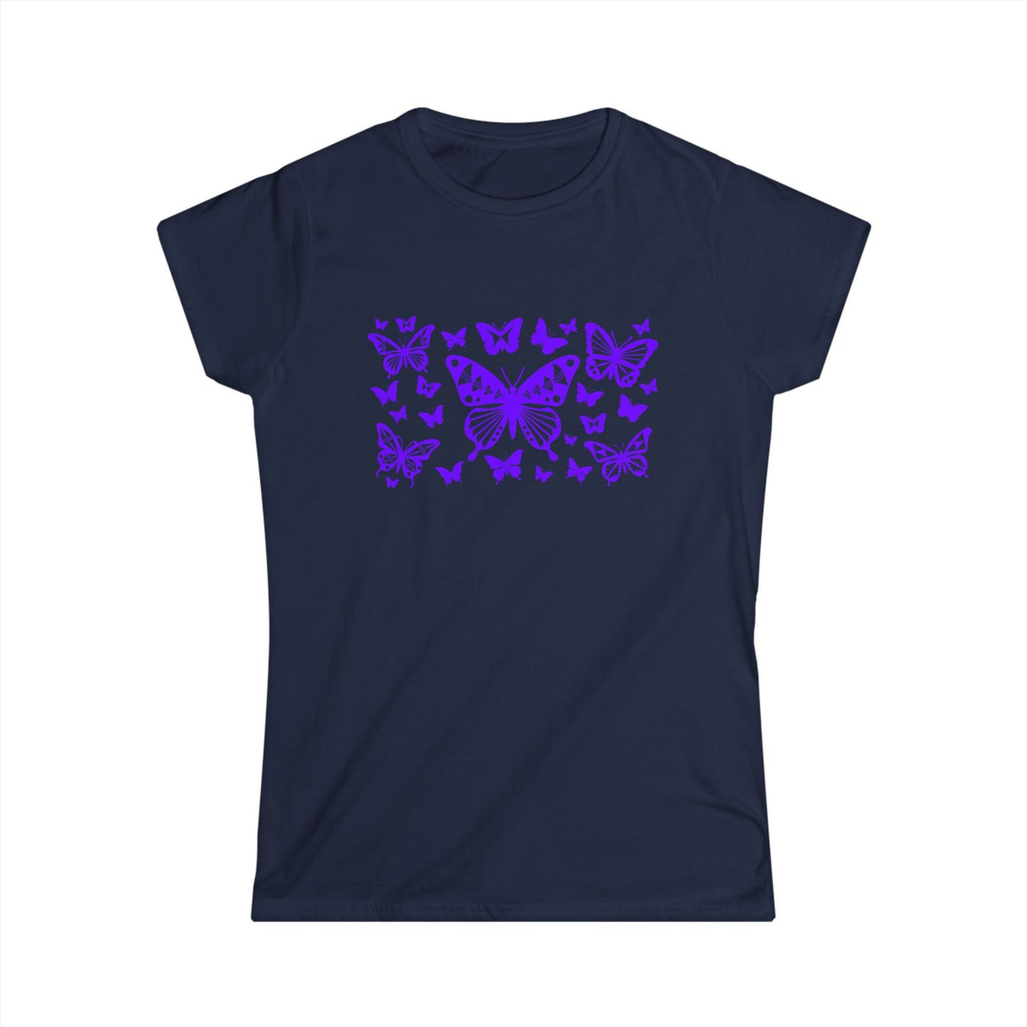 Purple Butterfly Blast Women's Softstyle Tee