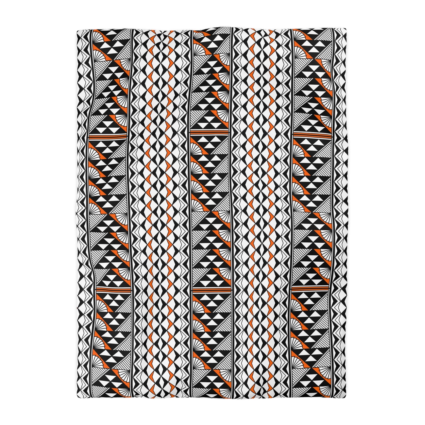 Sun and Rain in Orange Microfiber Duvet Cover