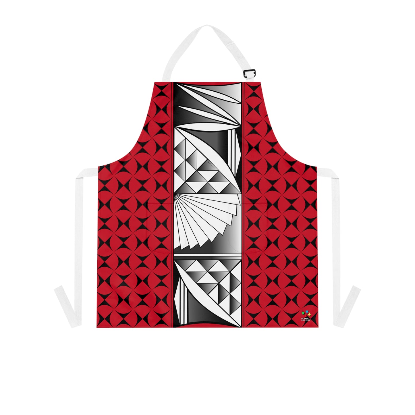 Chrome Sunrise in Dark Red Two Pocket Apron