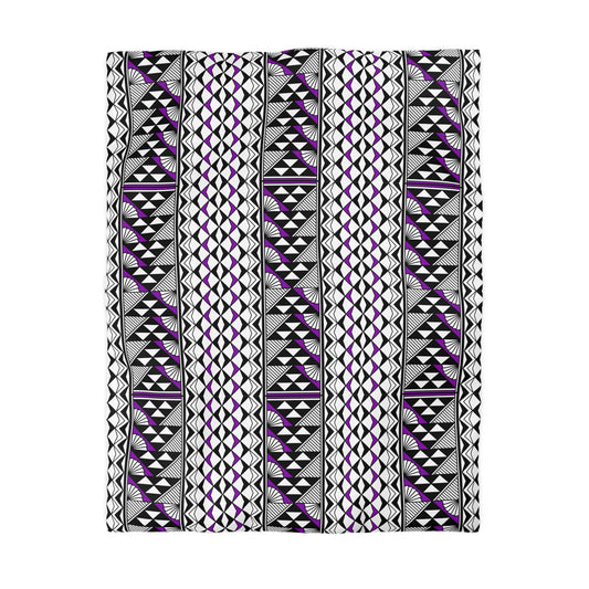 Sun and Rain in Purple Microfiber Duvet Cover