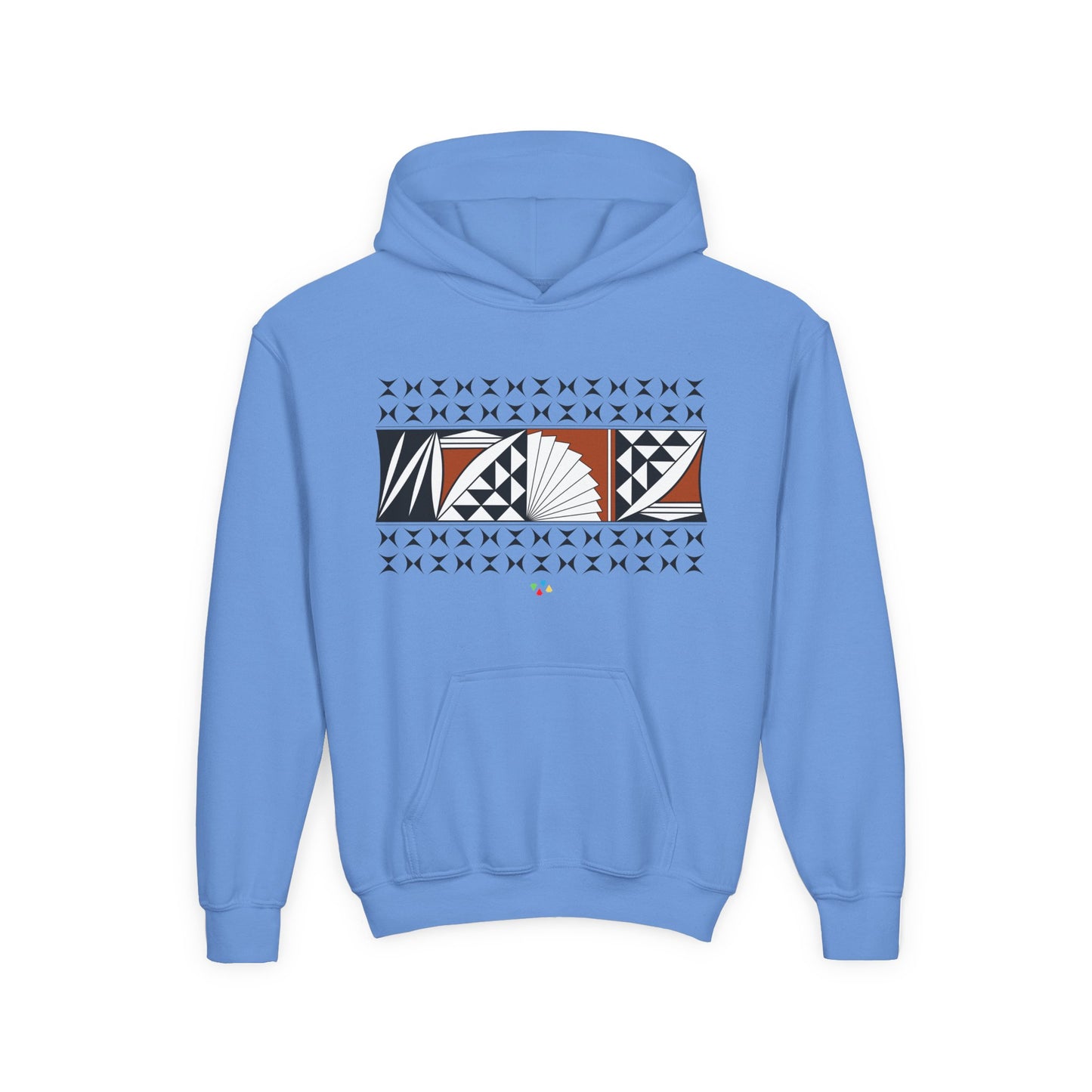 Rust Southwest Sunrise Youth Heavy Blend Hooded Sweatshirt