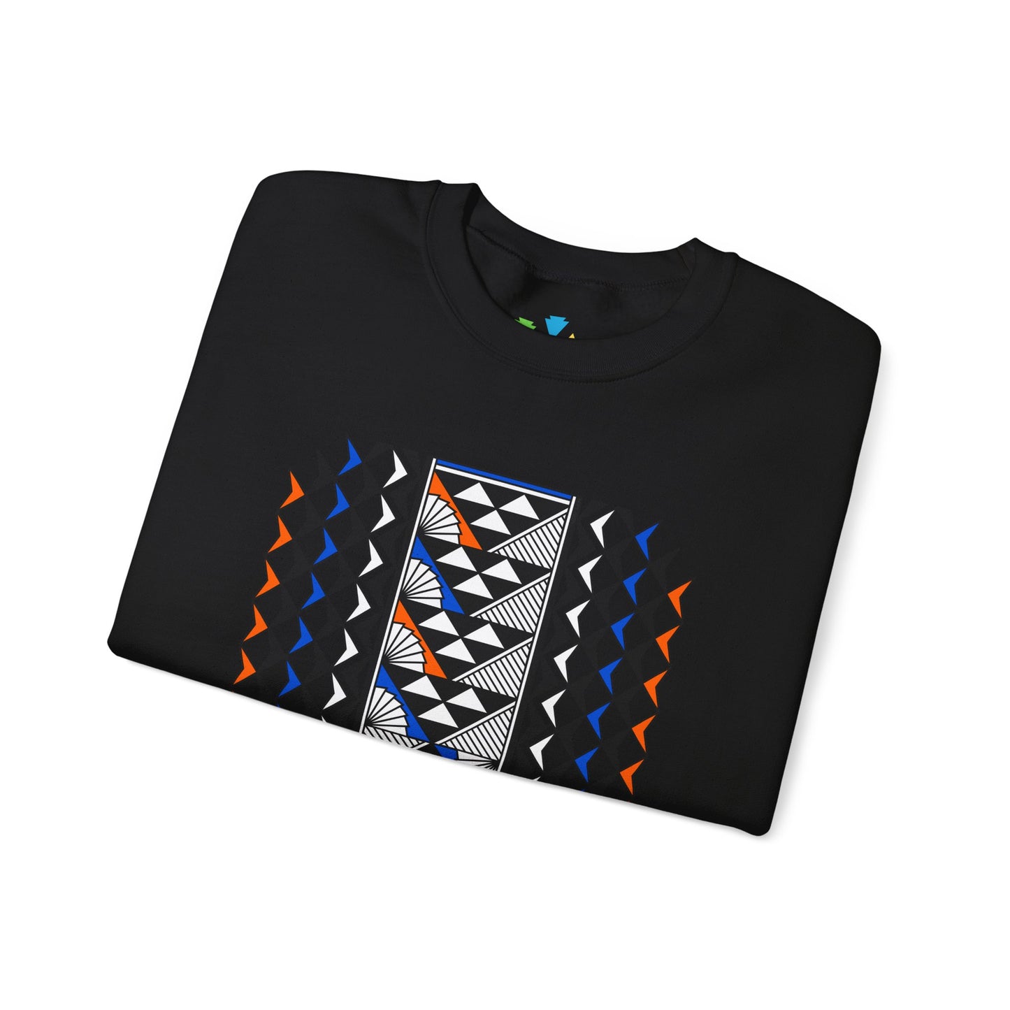 Sun and Rain in Blue/Orange Unisex Sweatshirt