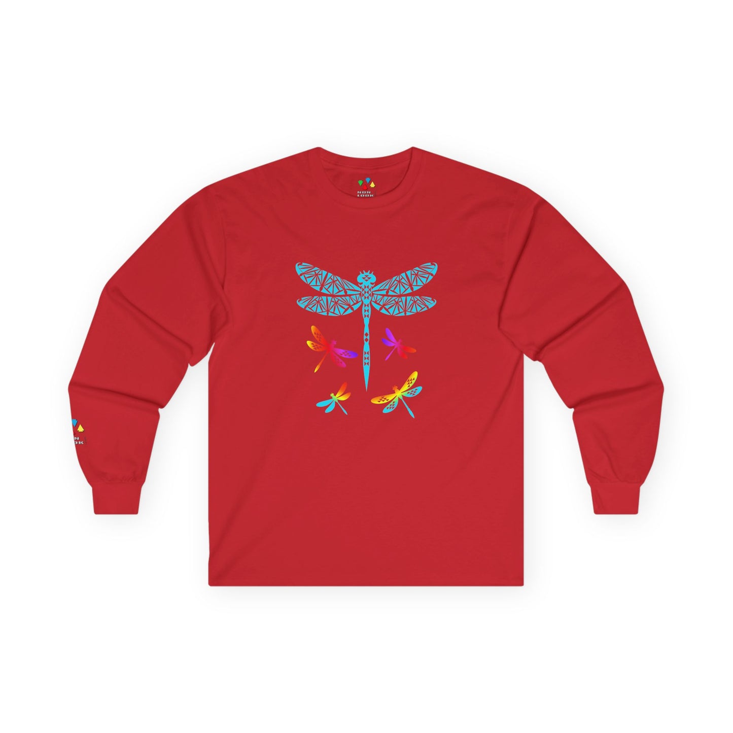 Rainbow Native Dragonfly Unisex Long Sleeve Tee