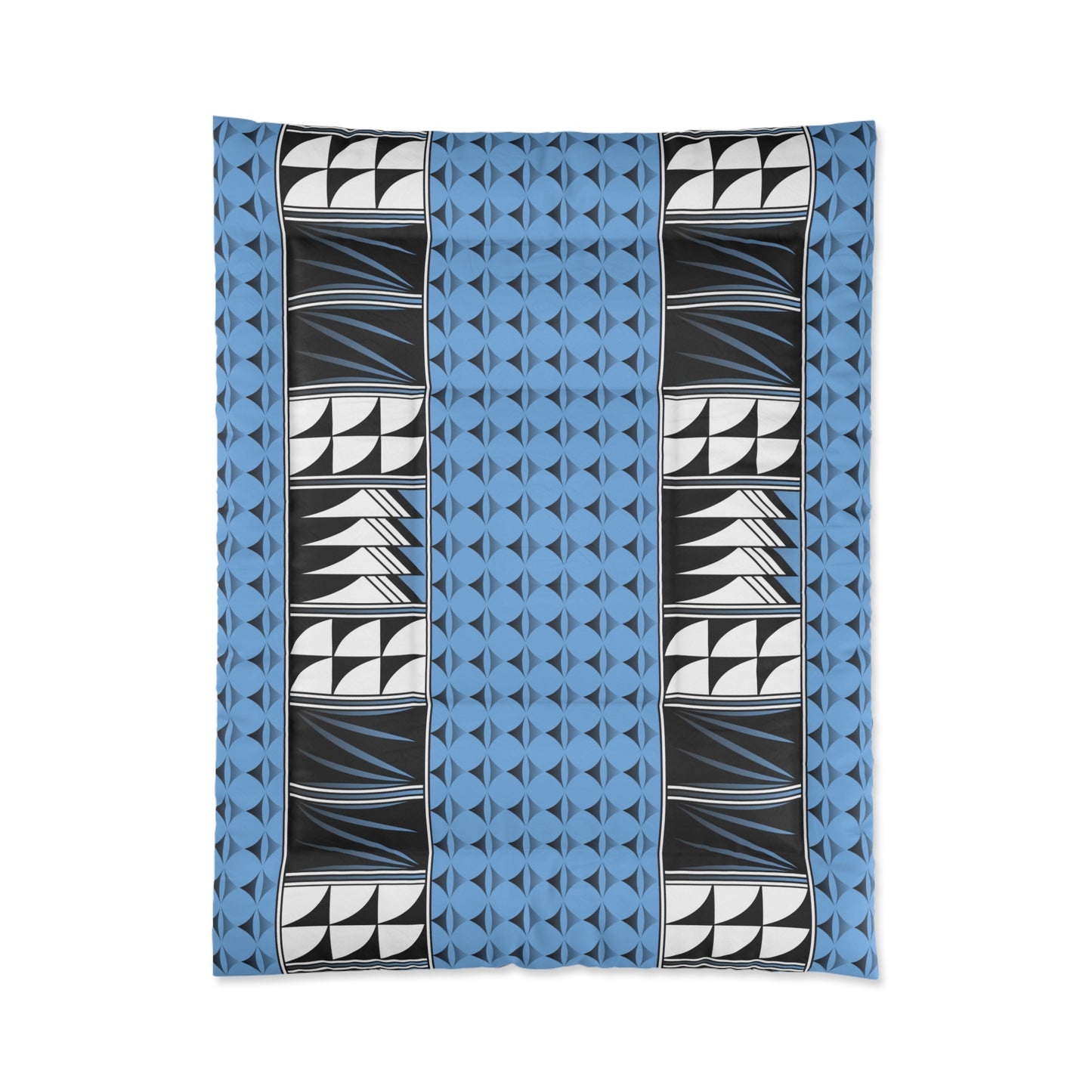 Southwest Feather Blessing on Light Blue Comforter