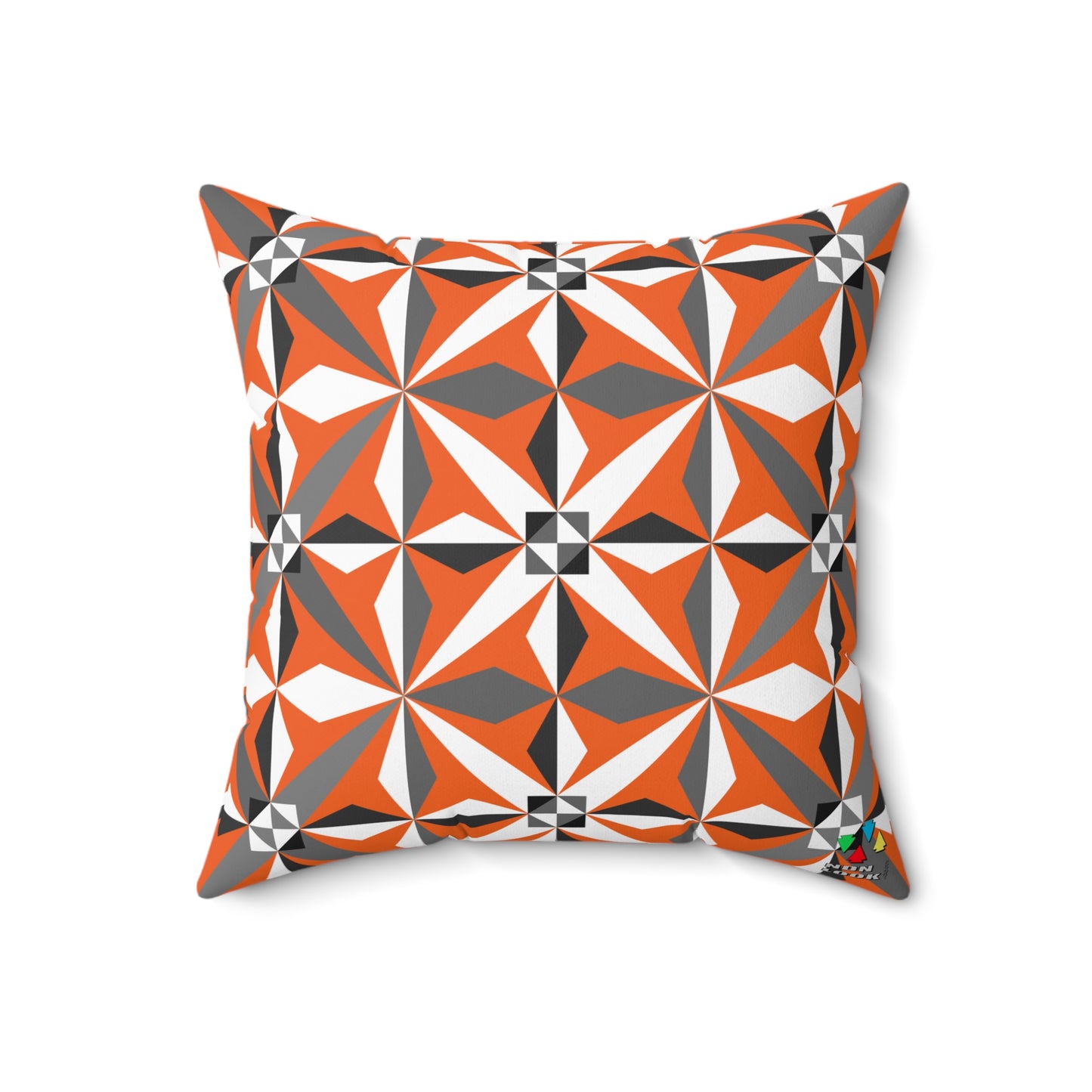 Morning Star in Orange Square Pillow