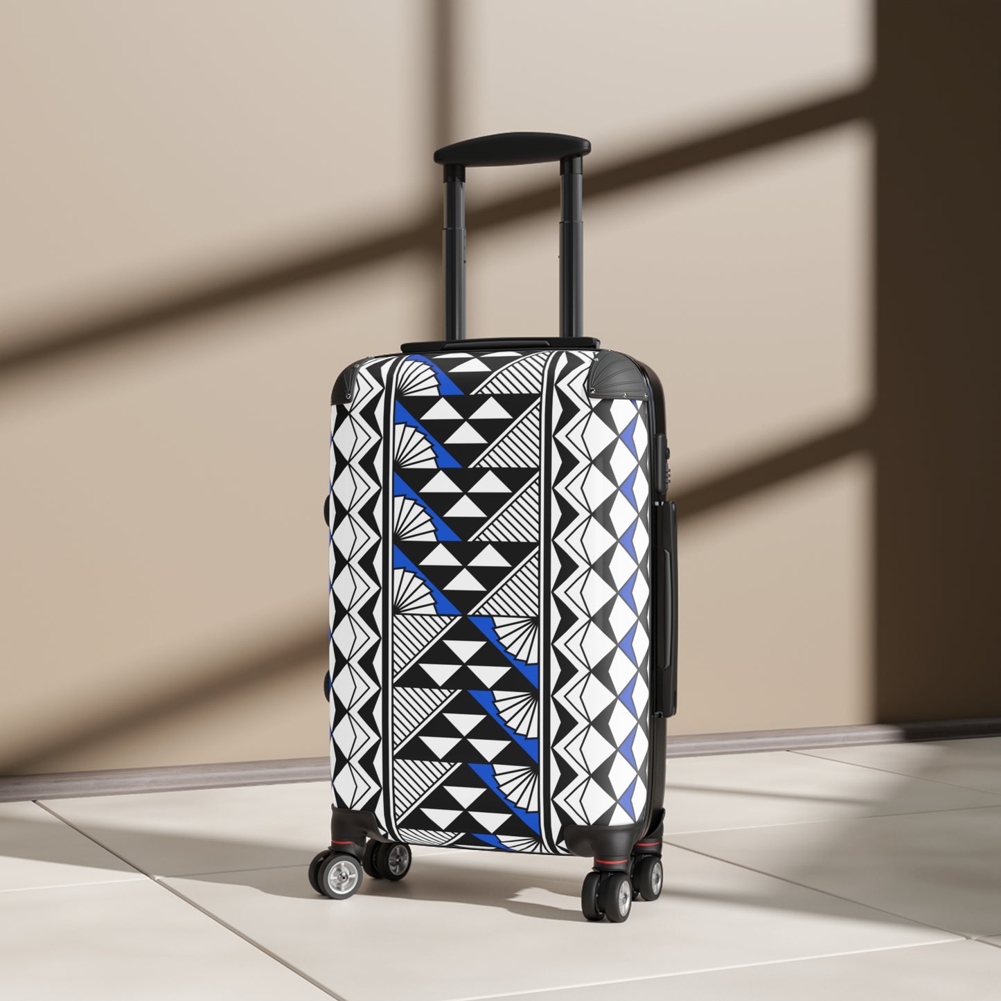 Southwest Rain and Sun in Blue Suitcases